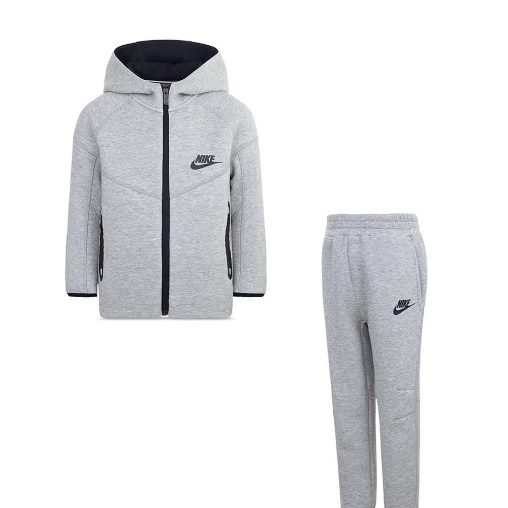 Nike tech kids Gray Tracksuit Set